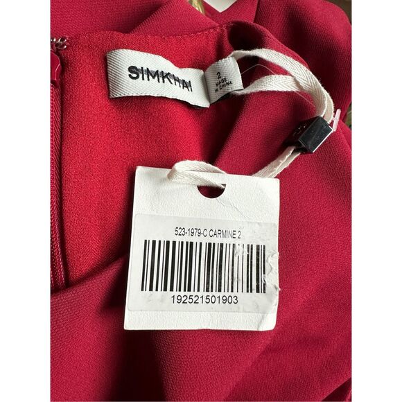 SIMKHAI Sleeveless Back Zip Dory Cut-out Embellished Mini Dress Red Size 2 $675 - Picture 12 of 12